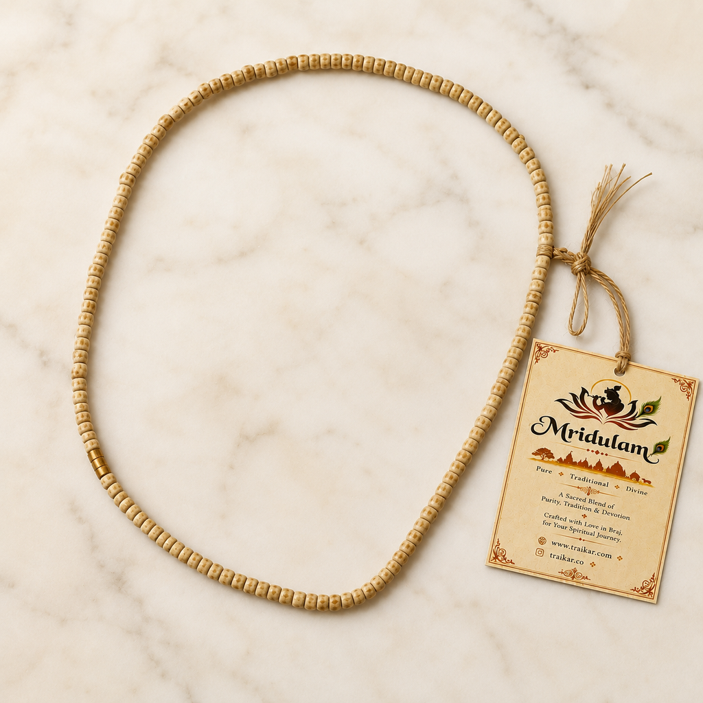 Pure 2mm Tulsi Kanthi Mala from Vrindavan | Traditional Tulsi Mala for Krishna Devotees