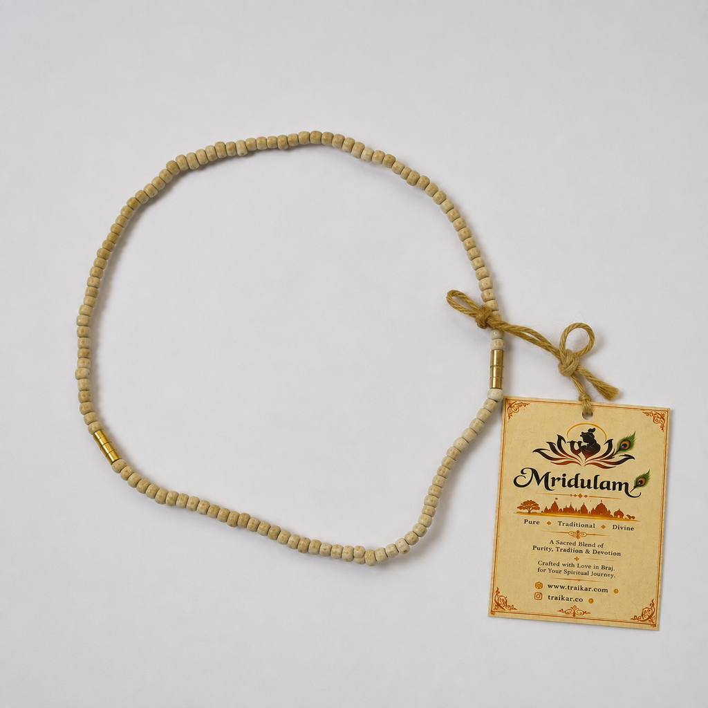 Pure 3mm Tulsi Kanthi Mala from Vrindavan | Traditional Tulsi Mala for Krishna Devotees