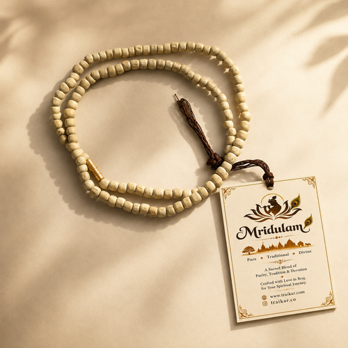 Pure 3mm Tulsi Kanthi Mala from Vrindavan | Traditional Tulsi Mala for Krishna Devotees