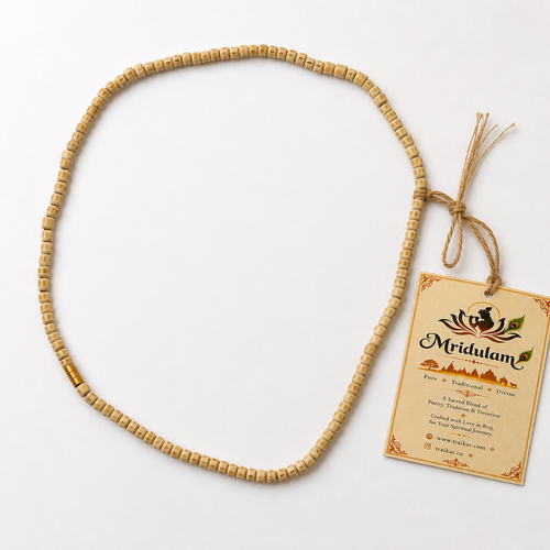 Pure 2mm Tulsi Kanthi Mala from Vrindavan | Traditional Tulsi Mala for Krishna Devotees